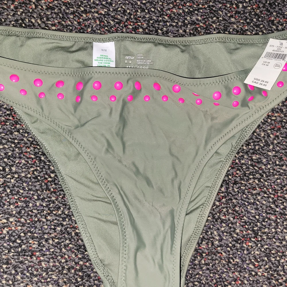 Nwt Aerie Green and Pink Bikini - Picture 2 of 7